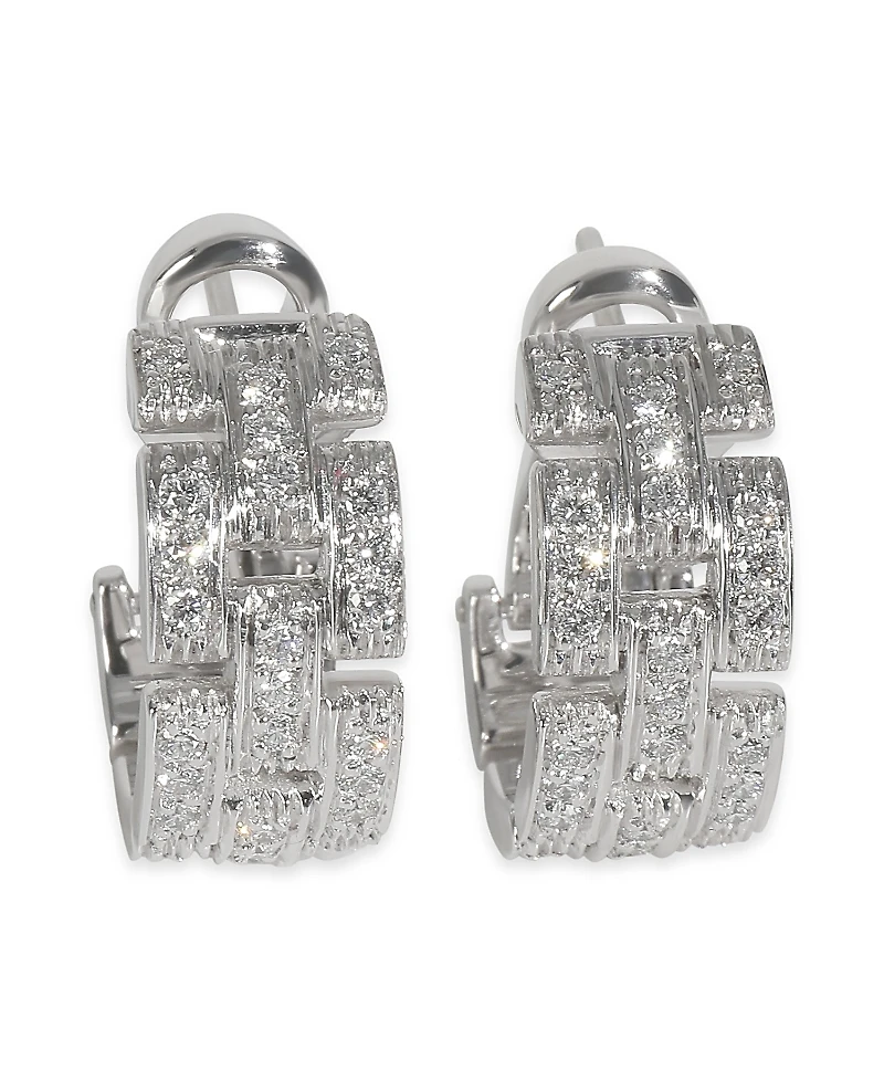 Pre-Owned Cartier Maillon Panthere 18k White Gold Earrings