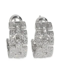 Pre-Owned Cartier Maillon Panthere 18k White Gold Earrings