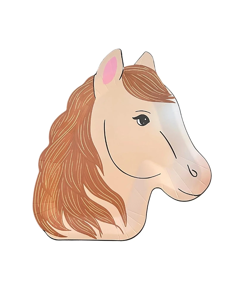 Jollity & Co. Cowgirl and Cowboy Western Themed Paper Dinner Plates, Set of 8