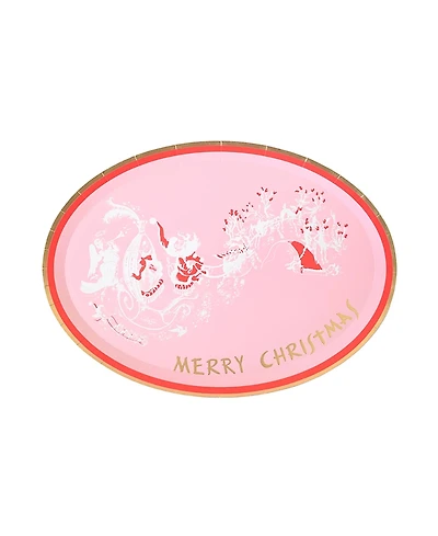 Jollity & Co. Eloise at the Plaza Merry Christmas Large Paper Plates, Set of 8