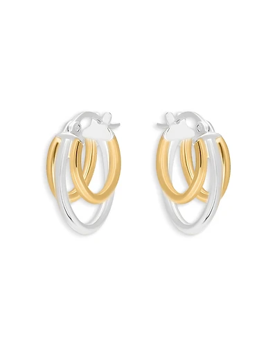 Aqua Triple Row Hoop Earrings - Exclusive