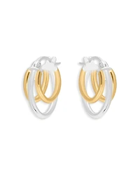 Aqua Triple Row Hoop Earrings - Exclusive