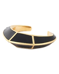 Chloe Midnight Leather Insert Bangle Bracelet