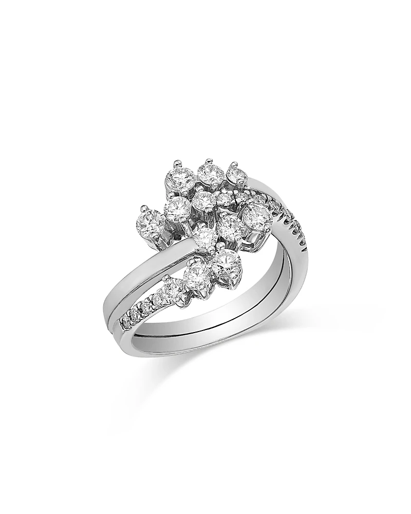 Bloomingdale's Fine Collection Diamond Cluster Bypass Ring