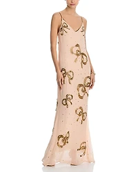 LoveShackFancy Berisa Embellished Maxi Dress