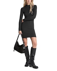 Michael Kors Merino Mock Neck Mini Dress