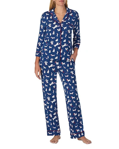 kate spade new york Three Quarter Sleeve Pajama Set