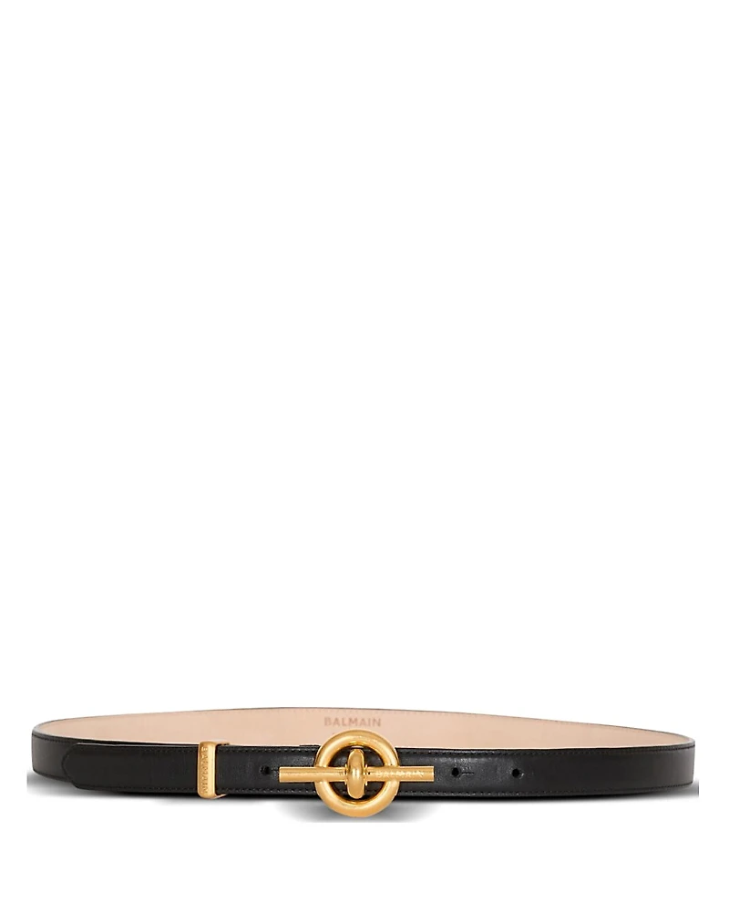 Balmain Calfskin T-Bar Belt