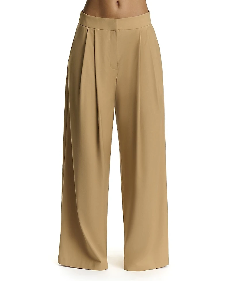 Naked Wardrobe Suiting Pleated Wide-Leg Pant