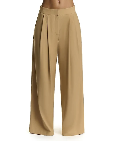 Naked Wardrobe Suiting Pleated Wide-Leg Pant