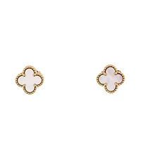 Pre-Owned Van Cleef & Arpels Sweet Alhambra Stud Earrings 18K Gold and Mother of Pearl