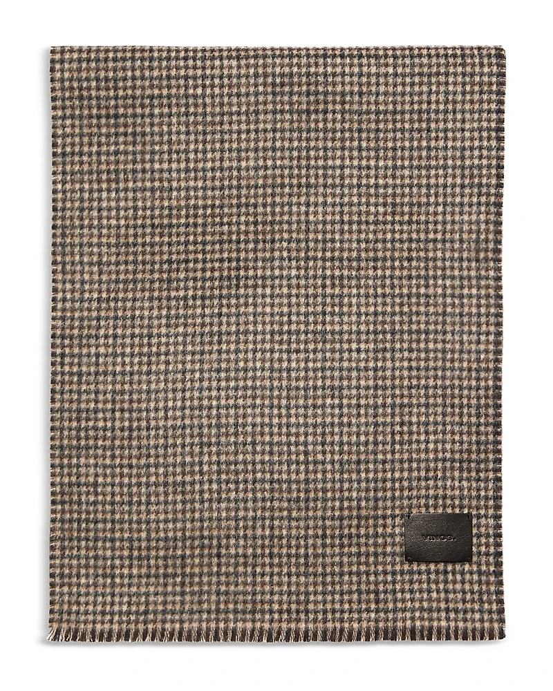 Vince Double Face Houndstooth Scarf