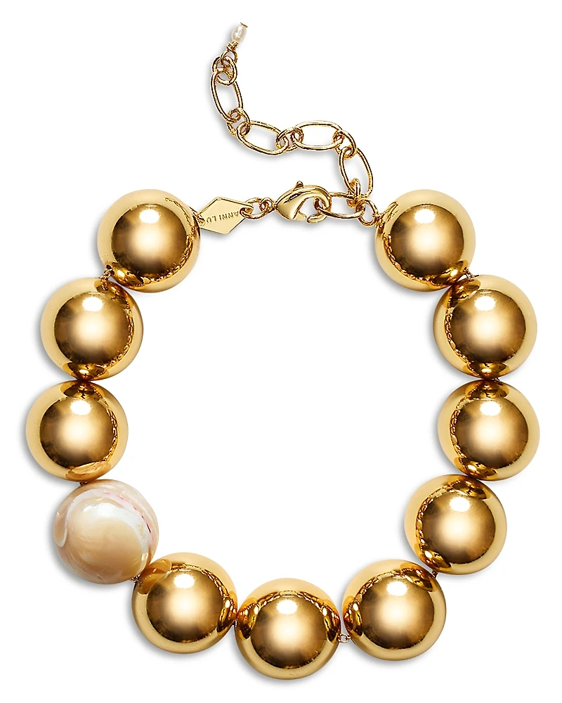 Anni Lu Mother Of Pearl Beaded Bracelet