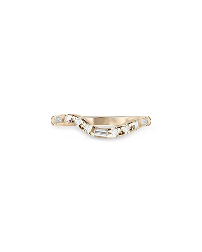 Shahla Karimi from the Luxe Collection Certified Lab Grown Diamond Mixed Cut Gaudi Batllo Asymmetrical Perfect Wave Band