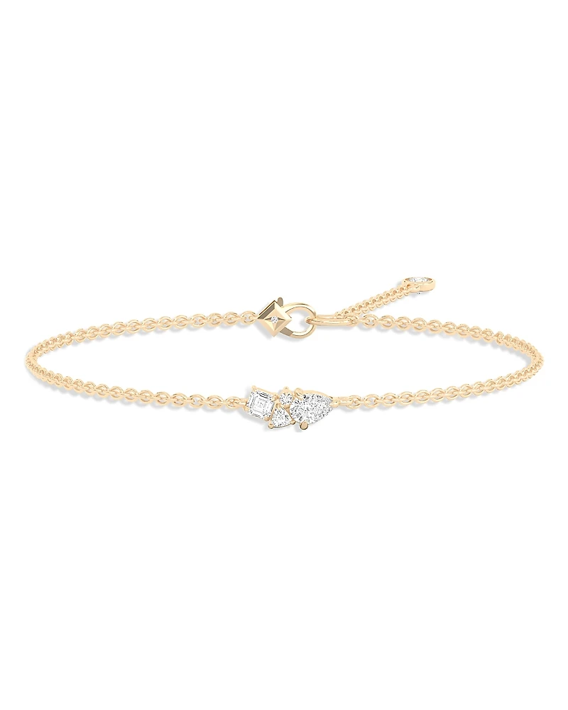 Shahla Karimi from the Luxe Collection Certified Lab Grown Diamond Mixed Cut Mosaic Gaudi Cluster Link Bracelet