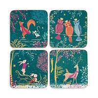Portmeirion Sara Miller Woodland Tales Coasters, Set of 4