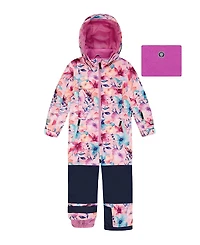 Deux par Deux Girls' One-Piece Teknik Snowsuit Flower - Big Kid