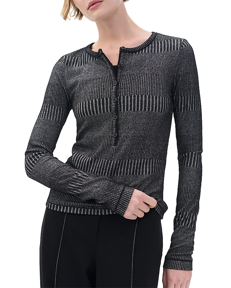 rag & bone The Knit Two Tone Henley Tee