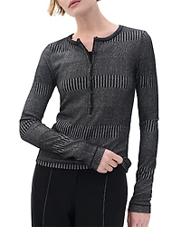 rag & bone The Knit Two Tone Henley Tee