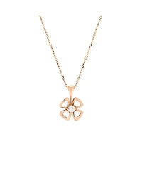 Pre-Owned Bvlgari Fiorever Pendant Necklace 18K Rose Gold and Diamond, 16.5 - 17.25"