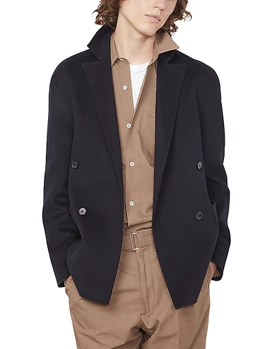 Officine Generale Maxwell Double Breasted Wool Coat