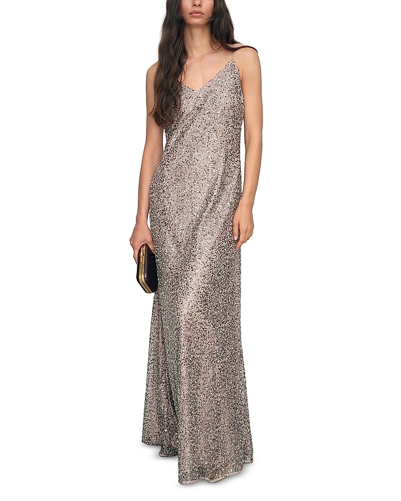 Reiss Sequin Maxi Dress