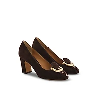 Ferragamo Women's Leather 70 Buckle Pumps