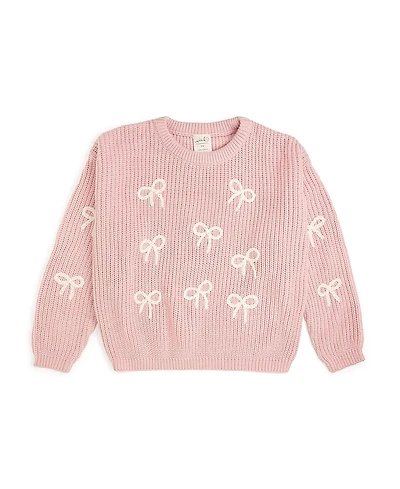 Sweet Wink Girls' All Over Bows Knit Sweater - Baby, Little Kid, Big Kid