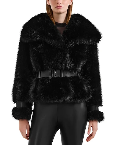 Rudsak Chloe Faux Fur Jacket with Removable Puffer Hood