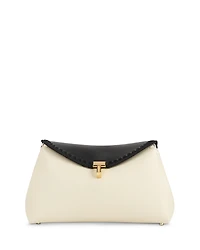 Toteme Embroidered Trim Leather Clutch
