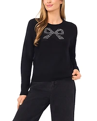 CeCe Sequinned Bow Sweater