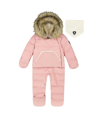 Deux par Girls' One-Piece Snug Snowsuit Designed for Car Seat - Baby