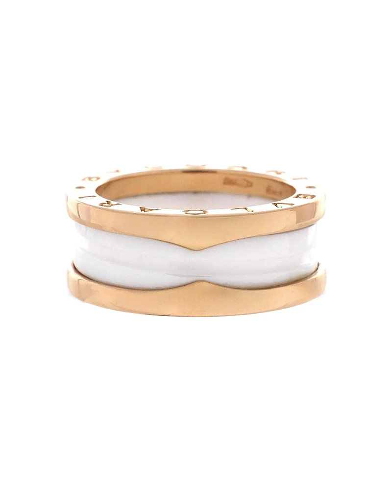 Pre-Owned Bvlgari B. Zero1 Two Band Ring 18K Gold and Ceramic