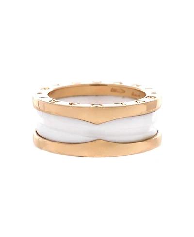 Pre-Owned Bvlgari B. Zero1 Two Band Ring 18K Gold and Ceramic