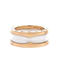 Pre-Owned Bvlgari B. Zero1 Two Band Ring 18K Gold and Ceramic