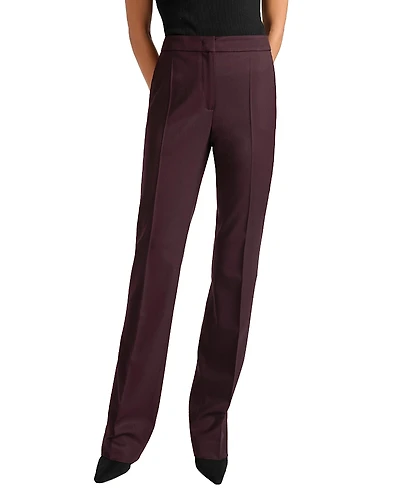 Santorelli Amara Virgin Wool Stretch Straight Leg Pant