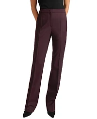 Santorelli Amara Virgin Wool Stretch Straight Leg Pant
