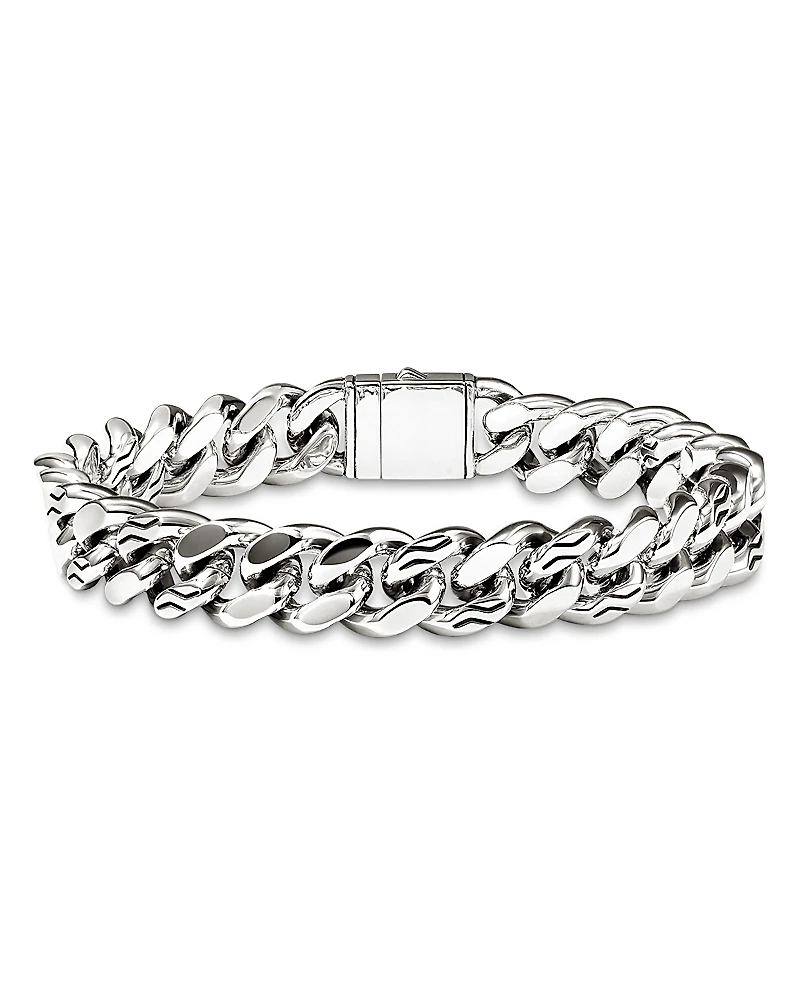 John Hardy Sterling Silver Chain Heavy Curb Link Chain Bracelet