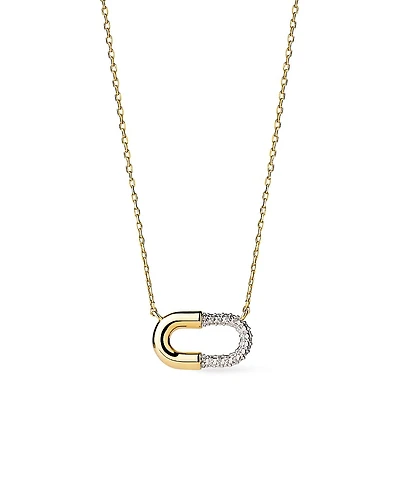 Ana Luisa Mini Micropave Gold Pendant Blake Necklace