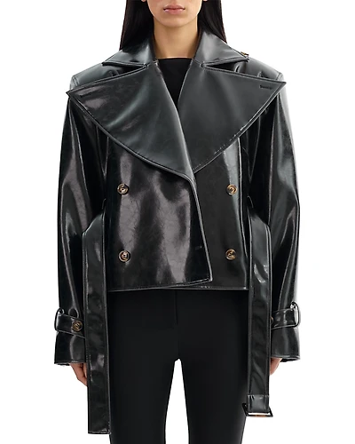 Lamarque Ladies Belted Faux Leather Jacket