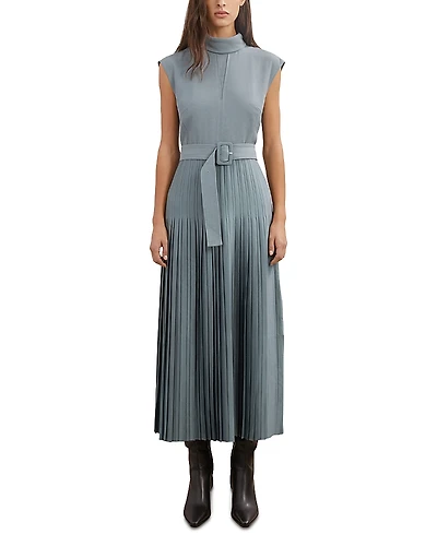 Reiss Ania Pleated Skirt Midi Dress