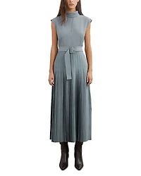 Reiss Ania Pleated Skirt Midi Dress