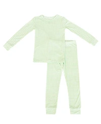 Motette Boys' Pistachio Gingham Pajama Set - Baby, Little Kid