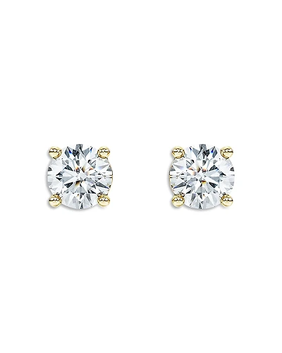 Swarovski 14K Yellow Gold Eternity Certified Lab Grown Diamond Stud Earrings