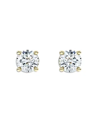 Swarovski 14K Yellow Gold Eternity Certified Lab Grown Diamond Stud Earrings