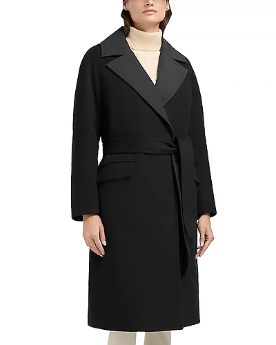 Moose Knuckles Lafleur Wool Blend Long Wrap Coat