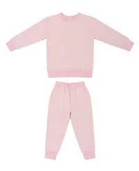 Motette Girls' Peony Stripe Little Lounger Bamboo Sweatsuit - Baby, Kid