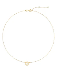 Tory Burch Forget Me Not Mother Of Pearl Flower Pendant Necklace, 15.8-17.5