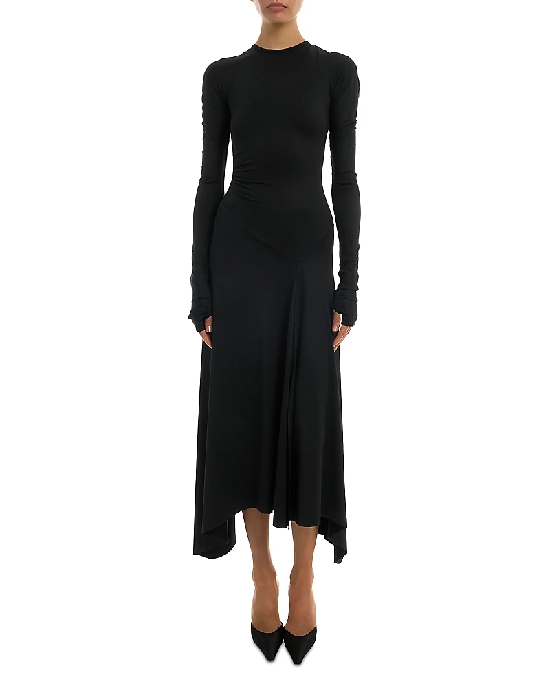 Victoria Beckham Long Sleeve Midi Dress
