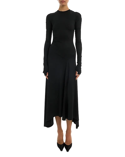 Victoria Beckham Long Sleeve Midi Dress
